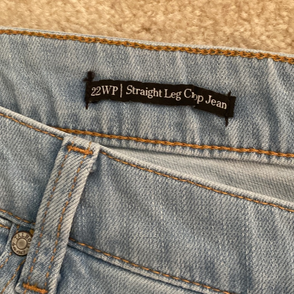 Talbots NWT straight leg crop jeans size 22WP - Picture 4 of 8